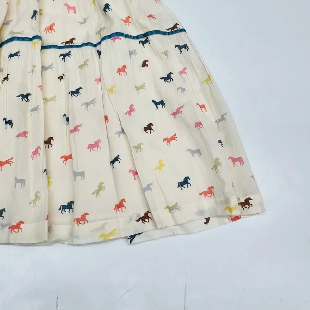 NWT Pink Chicken 12Y Charlie Dress in Tiny Horses